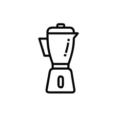 Outline icon a blender machine on kitchen appliance
