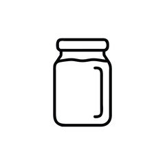 Outline icon a jar filled with liquid on food drink