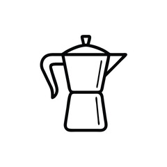 Simple icon a stovetop coffee maker kettle