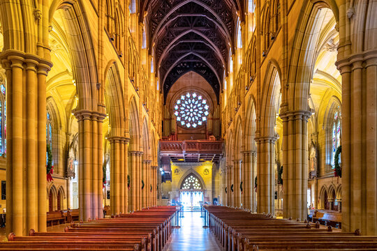 The St Mary's Cathedral is the Roman Catholic cathedral located on College Street , was designed by William Wardell and built from 1866 to 1928.  Sydney, Dec 2019