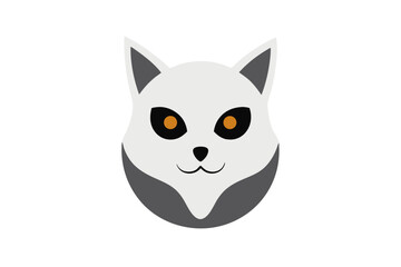 black cat on white background