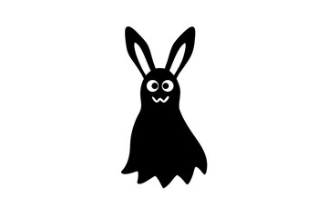 Obraz premium Cute Ghost Rabbit Halloween Costume