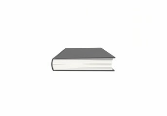 Generic Closed Hardcover Book on Clean White Background for Learning or Reading Concepts