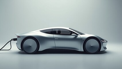 Modern Electric Sports Car Charging