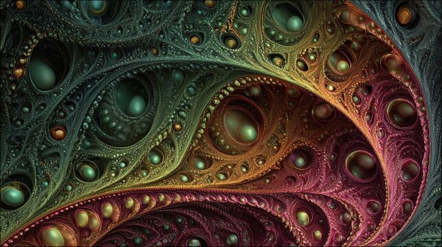 Imaginatory lush fractal texture generated image abstract background, no logos, no brands