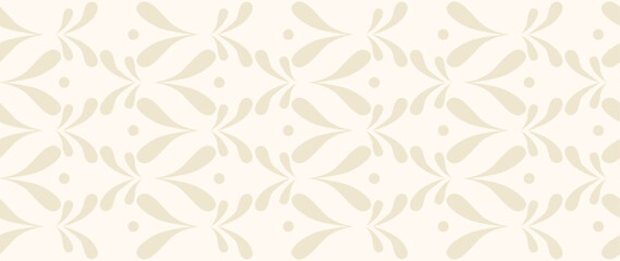 Vector seamless background. Minimalistic abstract vintage pattern. Modern monochrome ornament on light background. Perfect for textile design, screensavers, covers, cards, invitations and posters.