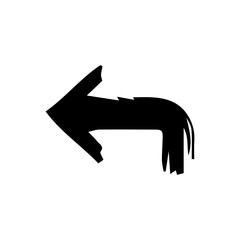 black grunge arrow brush.grunge arrow paint vector.