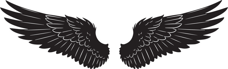 Obraz premium vector illustration of wings