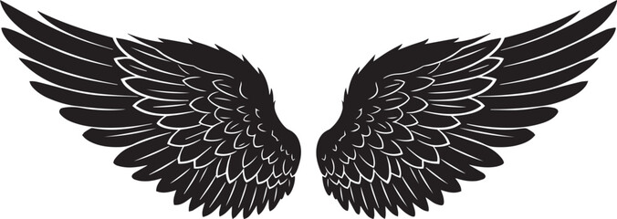Obraz premium vector illustration of wings