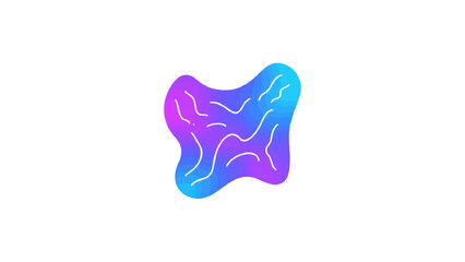 Fototapeta premium Modern abstract shape with vibrant gradient perfect for innovative branding, marketing designs, and creative projects that need a splash of cool color