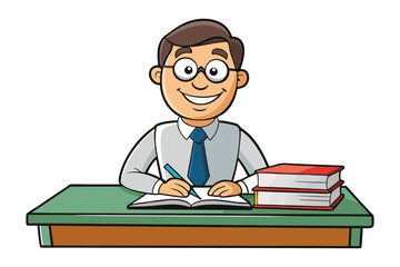 Enthusiastic bald man with a moustache juggling various geometric shapes and colorful objects with open arms