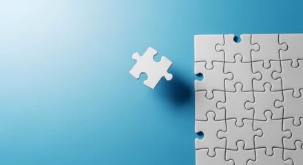 Puzzle piece missing solution concept teamwork problem solving
