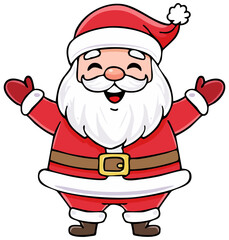 Christmas clipart of a jolly Santa Claus, isolated 
