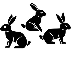 Creative Set of Rabbit Vector Illustrations | Cute Bunny Collection for Spring, Easter, and Nature Themes