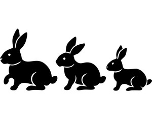 Creative Set of Rabbit Vector Illustrations | Cute Bunny Collection for Spring, Easter, and Nature Themes