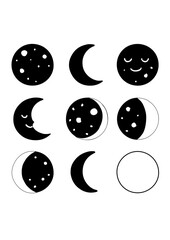 Phases of the Moon Icons