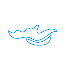 Water splash line icon 
