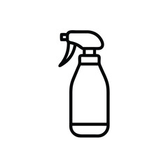 Outline icon a spray bottle with a trigger cleaner cleaning