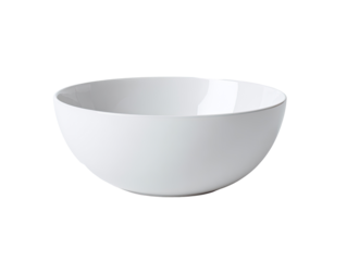 Round white ceramic bowl