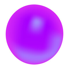 Glossy purple sphere with smooth gradient shading, isolated on transparent background, ideal for modern design or abstract concepts. Vector art