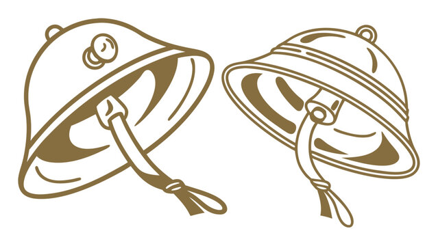 Pith Helmets Illustration: Vintage Adventure Gear