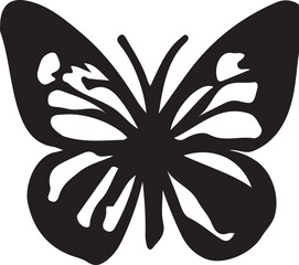 Intricate Butterfly Silhouette Exuding Elegance A Symbol of Transformation Nature and Delicate Beauty Expressed in a Minimalist Design
