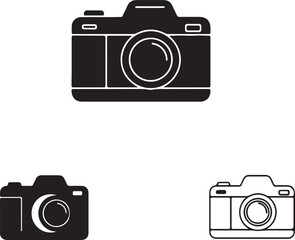 A Trio of Cameras Capturing Moments Silhouette Style Photography Equipment Iconic Designs and Technological Evolution Through the Ages