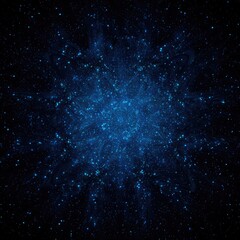 Fototapeta premium Blue cosmic nebula burst, space background, digital art, design element