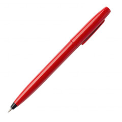 Shiny red writing instrument with black tip isolated on a transparent background image