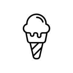 Minimalist icon an ice cream cone food dessert