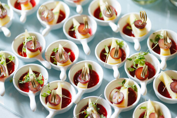 Elegant Appetizers with Cheese and Grape