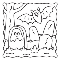 Halloween Bold and Easy Coloring Pages for Kids – Fun and Simple Spooky Designs for Children to Color