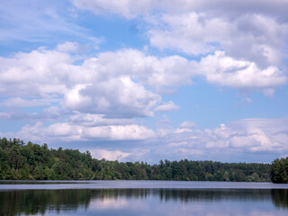 clouds over the lake