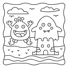 Halloween Bold and Easy Coloring Pages for Kids – Fun and Simple Spooky Designs for Children to Color