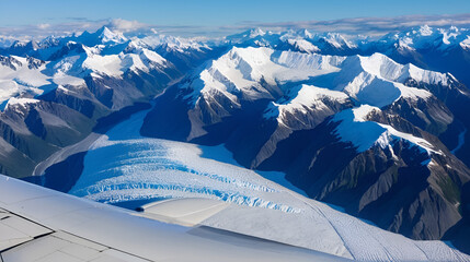 Flying over Ruth Glacier Denali Alaska