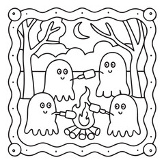 Halloween Bold and Easy Coloring Pages for Kids – Fun and Simple Spooky Designs for Children to Color