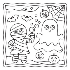 Halloween Bold and Easy Coloring Pages for Kids – Fun and Simple Spooky Designs for Children to Color