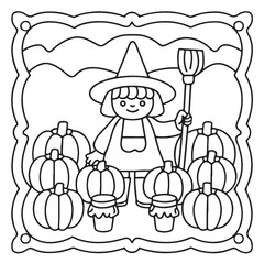 Halloween Bold and Easy Coloring Pages for Kids: Fun and Spooky Halloween Illustrations with Pumpkins, Ghosts, Bats, Witches, and More for Toddlers and Children