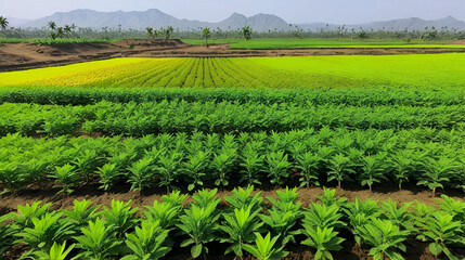 Agricultural turmeric plant in Maharashtra's Beed district during the day