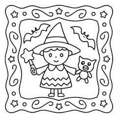 Halloween Bold and Easy Coloring Pages for Kids: Fun and Spooky Halloween Illustrations with Pumpkins, Ghosts, Bats, Witches, and More for Toddlers and Children