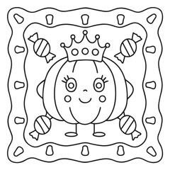 Halloween Bold and Easy Coloring Pages for Kids: Fun and Spooky Halloween Illustrations with Pumpkins, Ghosts, Bats, Witches, and More for Toddlers and Children