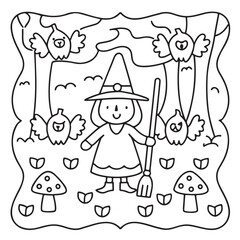 Halloween Bold and Easy Coloring Pages for Kids: Fun and Spooky Halloween Illustrations with Pumpkins, Ghosts, Bats, Witches, and More for Toddlers and Children