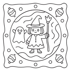 Halloween Bold and Easy Coloring Pages for Adults – Fun, Simple, and Spooky Designs for Relaxation and Creativity