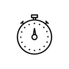 Minimalist icon a stopwatch timer time