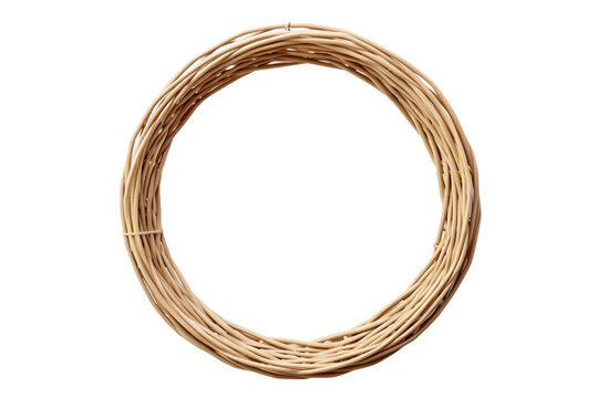 Round bamboo wicker with woven texture