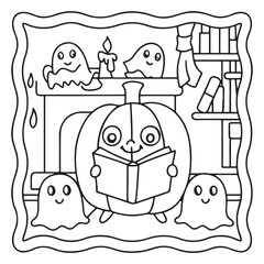 Halloween Bold and Easy Coloring Pages for Adults – Fun, Simple, and Spooky Designs for Relaxation and Creativity
