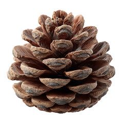 An artistic depiction of a pine cone with the effect of hovering and complete withdrawal. This is the base of the cone, sealed in a hovering form, visually separated from the base, created by an artis
