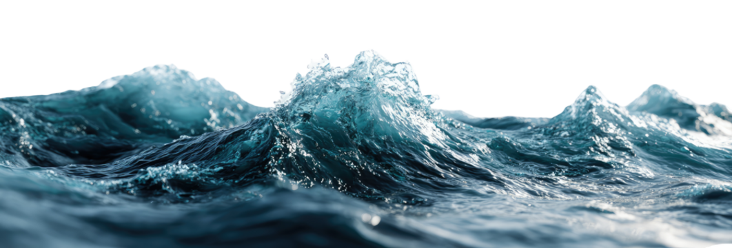 Powerful ocean waves cresting