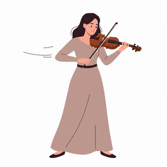 woman playing violin