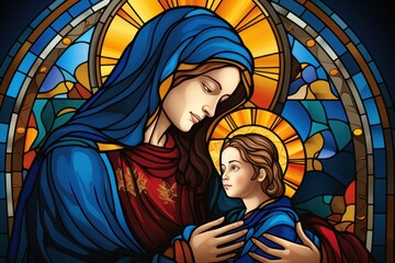 Virgin Mary moment: Infant Jesus harmony, Queen of Heaven mercy, Holy Mother care, Most Holy Virgin tenderness, Star of the Sea calm, Blessed Lady love, Theotokos stillness, Celestial Lady purity